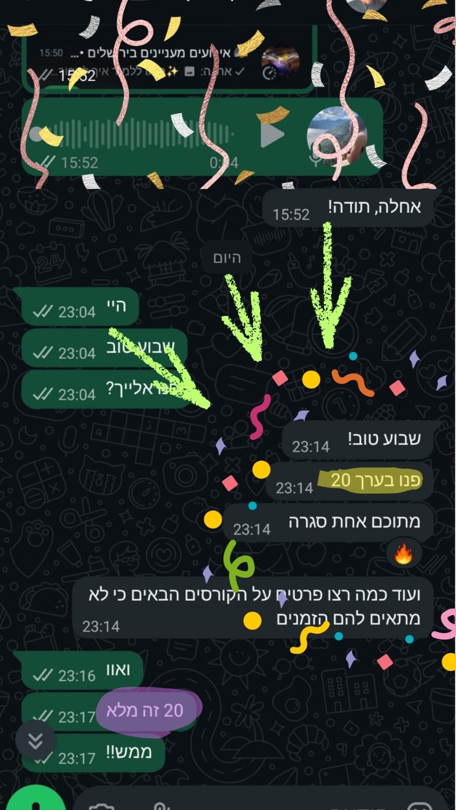 "פנו בערך 20, מתוכם אחת סגרה. ועוד כמה רצו פרטים על הקורסים הבאים"